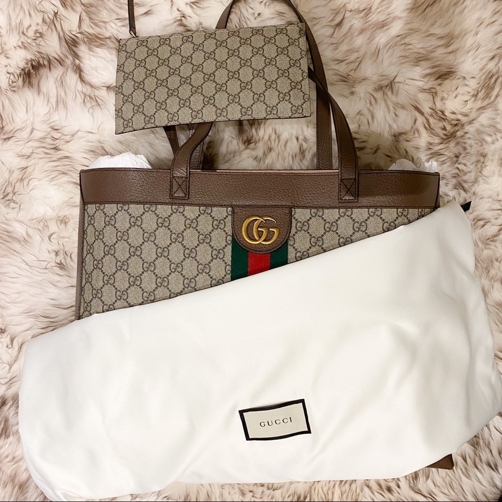 100% authentic Gucci OPHIDIA GG TOTE - Picture 13 of 14